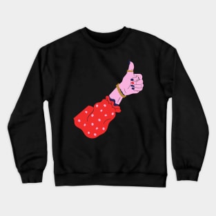 Jeweled Thumbs Up Crewneck Sweatshirt